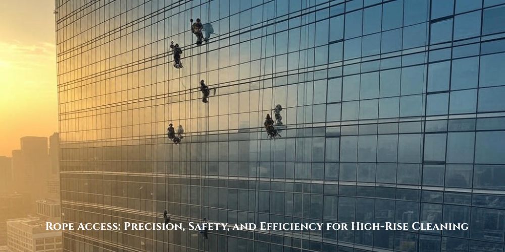 Read more about the article Why Rope Access is the Best Way for High-Rise Precision Pressure Cleaning