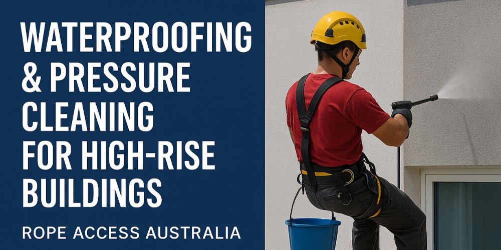 _High-Rise Waterproofing & Pressure Cleaning with Rope Access